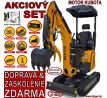 MINIBAGER BELGER BG1400.12 SET s pevnou svahovacou lyžicou + hydraulický pridržiavací palec