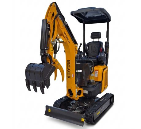 MINIBAGER BELGER BG1400.12 SET II s hydraulickou svahovacou lyžicou + hydraulický pridržiavací palec